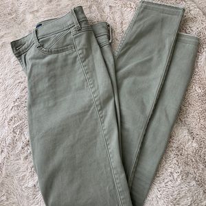 Hollister green high rise jean legging